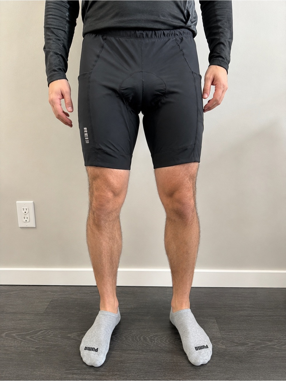 REI Co-op Black Padded Cycling Shorts Size Large